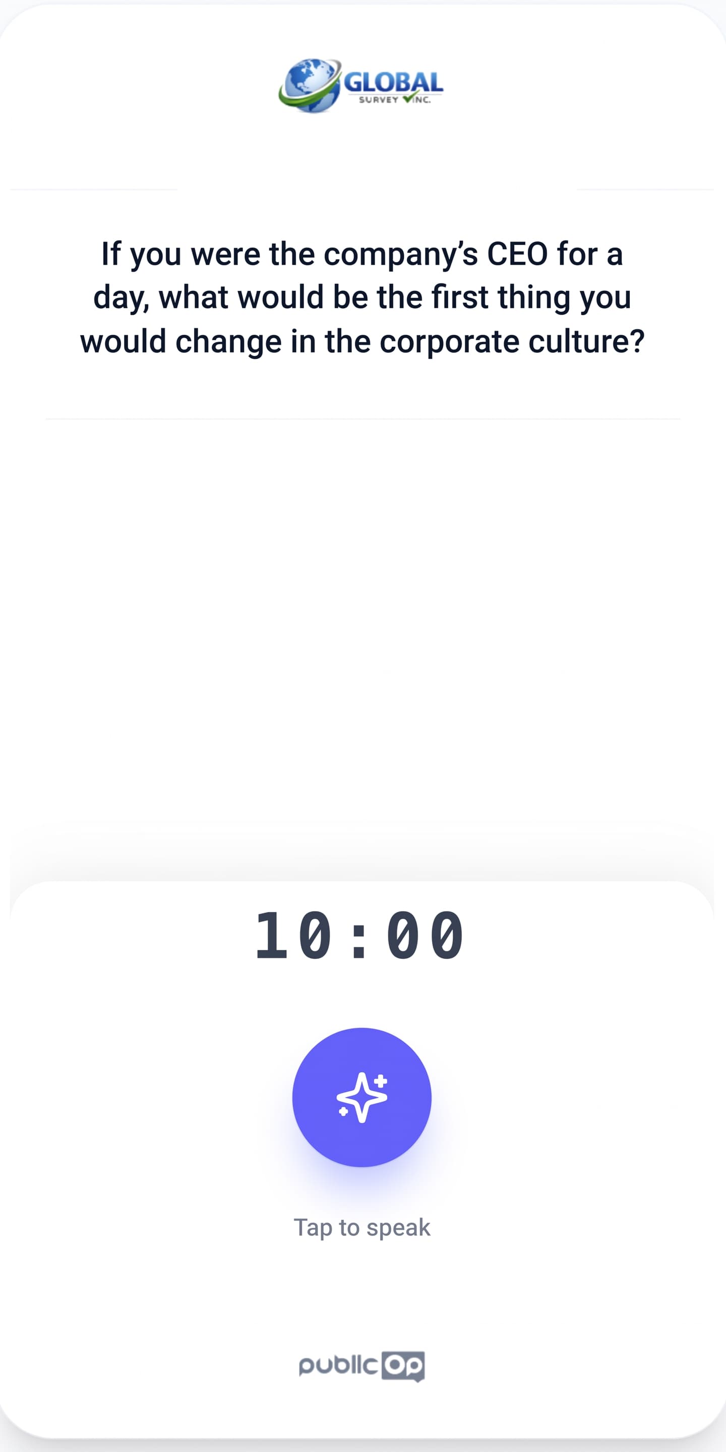 Voice Interview Interface